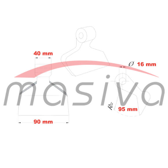 ČEKIĆ ZA MALČER FI 16 x 40 x 90  TEŽINA 700 gr-1