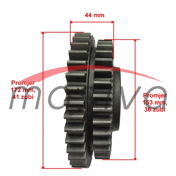 ZUPČANIK ZETOR 3 I 4 Z41/36 FI62mm /19,5mm-3