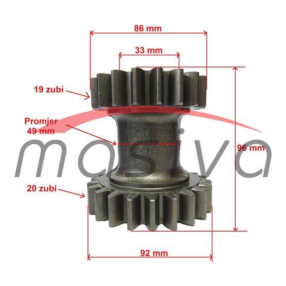 MEĐUZUPČANIK STRAŽNJEG POGONA ZETOR 3 CIL-2