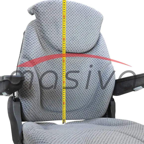 SJEDALO MEHANIČKO-POMIČAN NASLON ZA GLAVU I RUKE-1 POMAK SJEDIŠTA-TEKSTIL SIVO-3