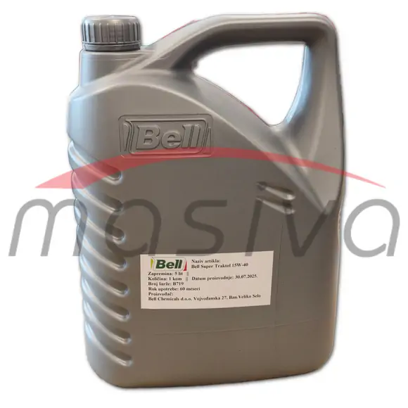 ULJE BELL SUPER TRAKTOL STOU 15W40 ZA MJENJAČ I MOTOR 5/1 l-1