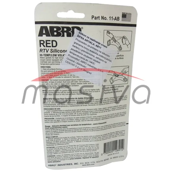 ABRO MASA ZA BRTVLJANJE PRI VISOKIM TEMP. - SILIKON CRVENA 85 g-2