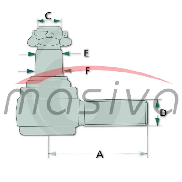 KRAJNIK SPONE TORPEDO DESNI NAVOJ M 18X1,5 KONUS 16 mm-0