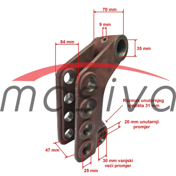 NOSAČ TOPLING POLUGE ZETOR 4011-7341 URSUS C-355,360  40115011-1