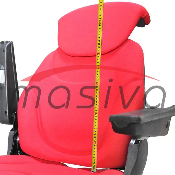 SJEDALO MEHANIČKO-POMIČAN NASLON ZA GLAVU I RUKE-1 POMAK SJEDIŠTA-TEKSTIL CRVENO-3