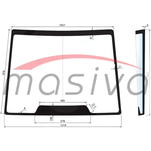 STAKLO PREDNJE CASE JX 85-0