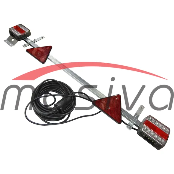 SIGNALIZACIJA LED ZA PRIKOLICU NA NOSAČU PODESIVA 1,1-1,6 M KABAO 10m CRVENO-BIJ-0
