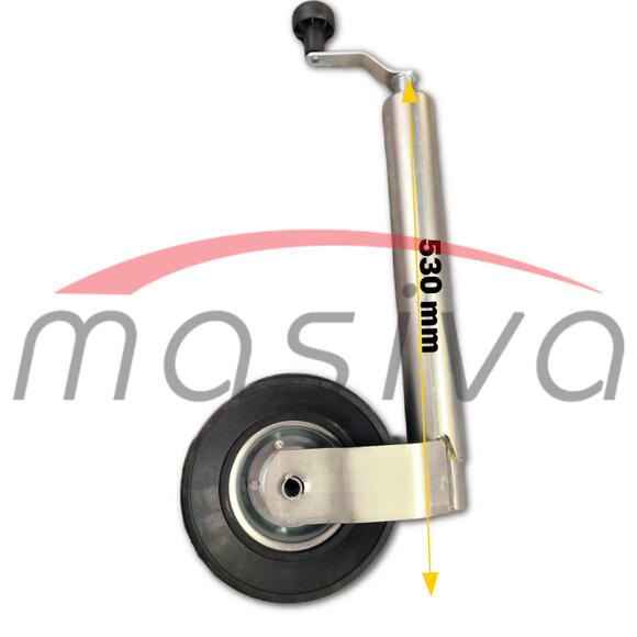 KOTAČ POMOĆNI 220x65 ZA PRIKOLICU NA CIJEV 60x4  MAX-350Kg HOD 260mm-2