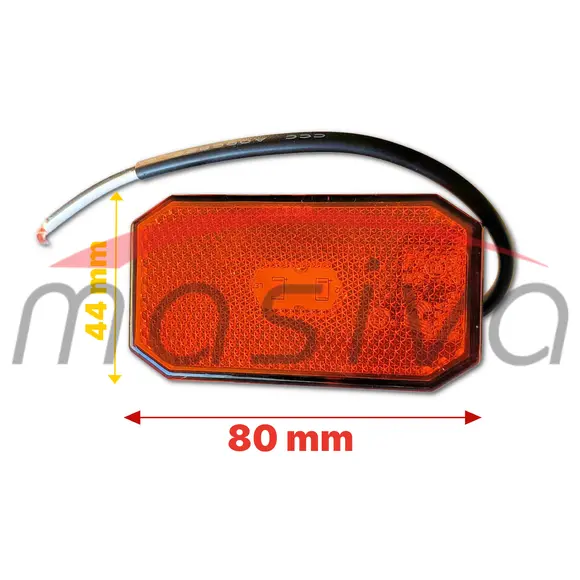 KATADIOPTER LED PRAVOKUTNI ŽUTI 78 X 43,8 X 15 mm-2