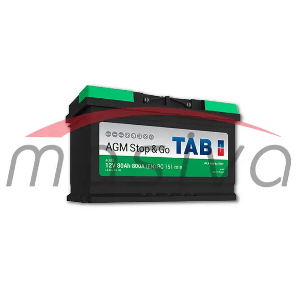 AKUMULATOR AGM 12V 80AH 800A STOP&GO-0