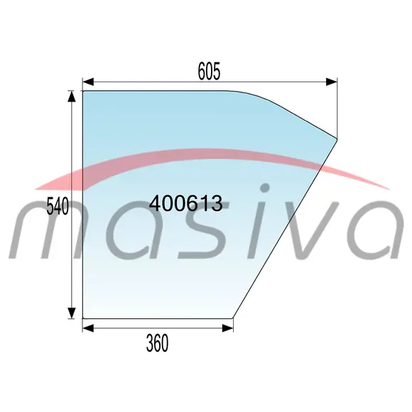 STAKLO VRATA DONJE ZETOR BK 6011 360X605X540-0