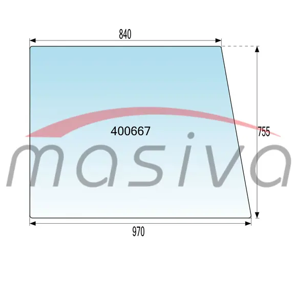 STAKLO BOČNO KABINE ZETOR BK 6011 840X970X755-0