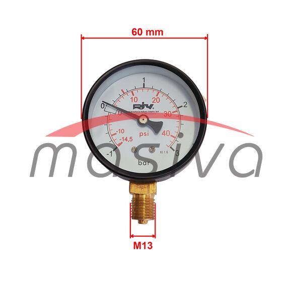 MANOMETAR ZA CISTERNU 1/4"60mm -1/+3-1