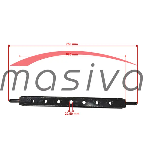 POLUGA DONJA S RUPAMA IMT-533-539  L=620 x 60 x 25  7 RUPA 22mm    IN-1