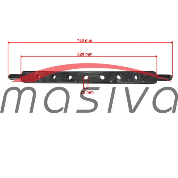 POLUGA DONJA S RUPAMA IMT-560  L=620 x 60 x 25  7 RUPA 28mm    IN-1