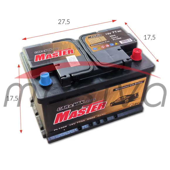 AKUMULATOR 12V 77 Ah D + 650 A, MASTER GARANCIJA 24 MJESECA-1