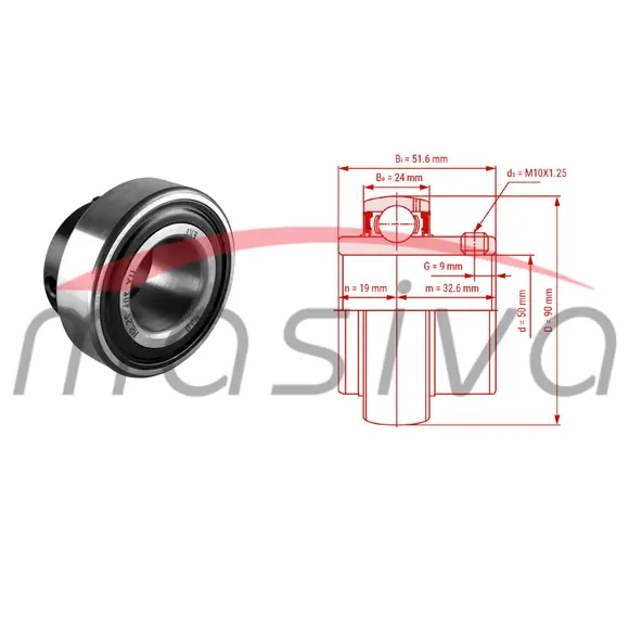 LEŽAJ UC 210 SNR  50X100X22-0