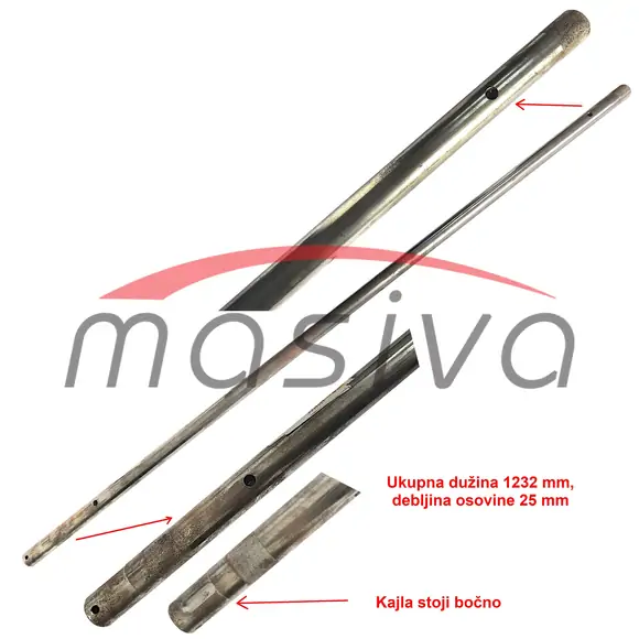OSOVINA KOMUŠAČA BERAČA SIP-40 25 x 1232    72-0124-3
