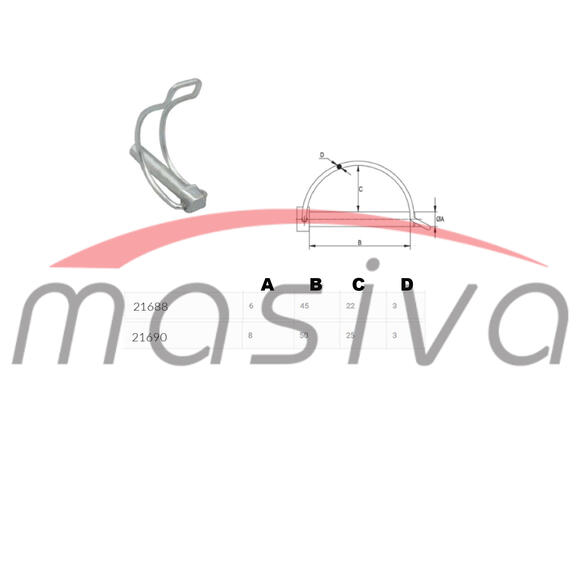 OSIGURAČ PREKLOPNI ŽIČANI     8 X 50-0