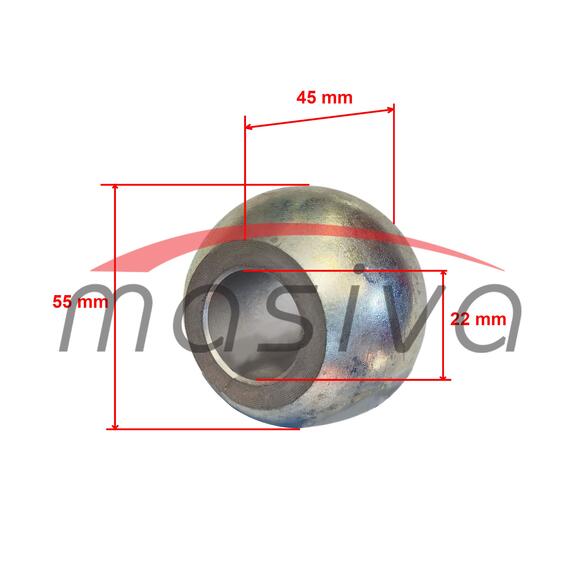 KUGLA PRIKLJUČKA 22X56X45 AMA-1