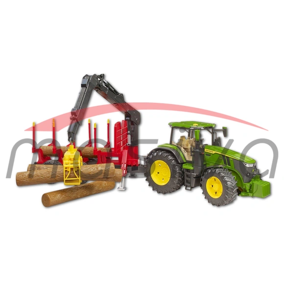 IGRAČKA TRAKTOR JOHN DEERE 7R350 ŠUMARSKI SA PRIKOLICOM-0