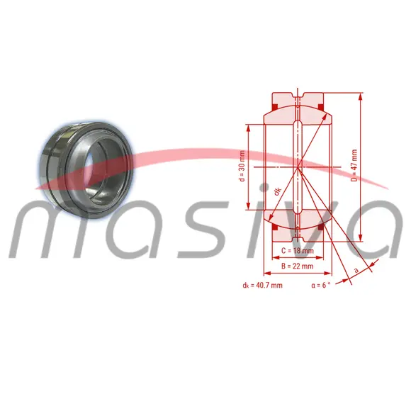 LEŽAJ GE 30  2RS  30X47X22X18-0