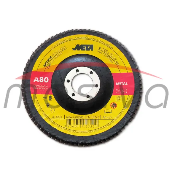 PLOČA BRUSNA LAMELASTA 125MM GR80-0