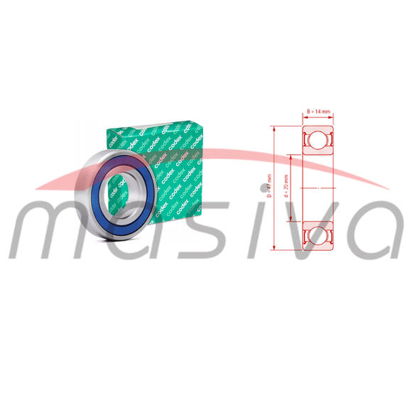 LEŽAJ 6204 2RS CODEX-0