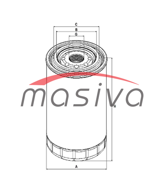 FILTER ULJA IMT CASE-IH CX70/80/90/100  MX100/115C  CLAAS AXIS 310/320/330/340-2