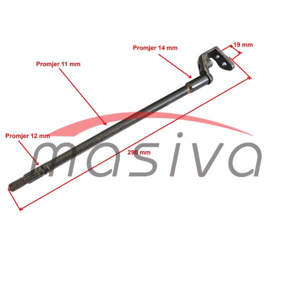 POLUGA UPRAVLJAČKA MEHANIZMA ZA PODIZANJE HIDRAULIKE ZETOR 5911-1