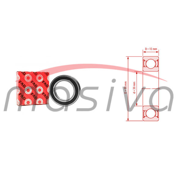 LEŽAJ 6006 2RS C3 FAG-0