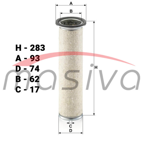 FILTER ZRAKA UNUTARNJI JOHN DEERE, SAME, JCB-0