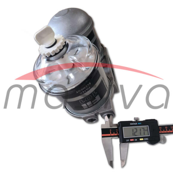 NOSAČ FILTERA GORIVA KOMPLETNI DUPLI SA ALUMINISKOM I STAKLENOM ČAŠICOM IMT-539-5