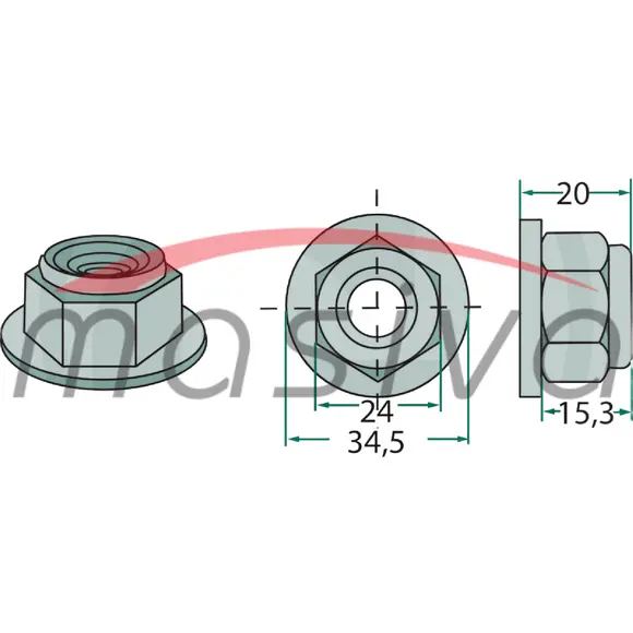 MATICA VIJKA NOŽA ROTO DRLJAČE KUHN M 16 X 1,5 10,9-0