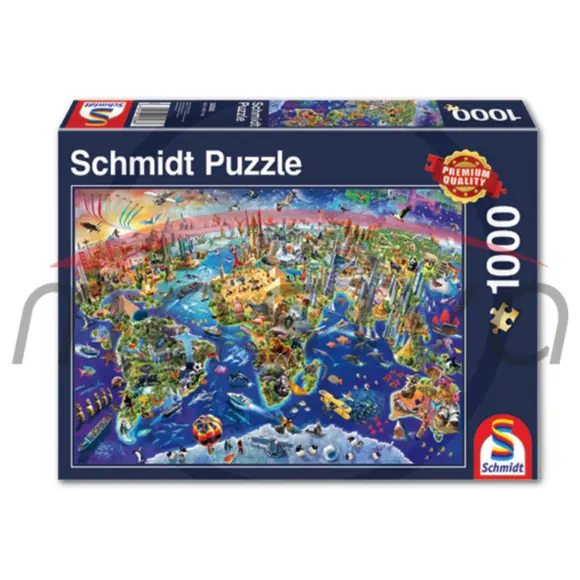 IGRAČKA PUZZLE OTKRIJ SVIJET 1000 KOM-0