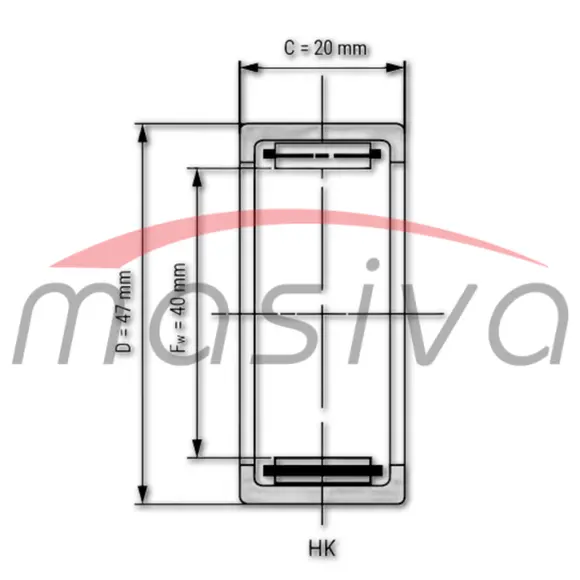 LEŽAJ HK 4020 NBS 40X47X20-0