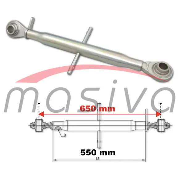 TOPLING POLUGA 2-2  550 mm-MIN  M27 X 3-1
