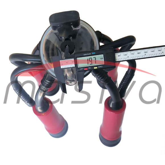 MUZNA JEDINICA ZA KRAVE, SABIRNIK 240 cc, PVC DRŽAČ, CRNE SISNE GUME MASIVA-3