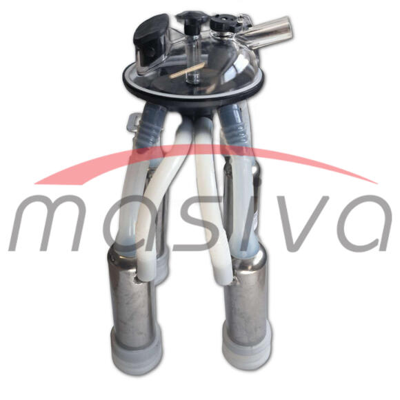 MUZNA JEDINICA ZA KRAVE, SABIRNIK 240 cc, INOX DRŽAČ, SILIK. SISNE GUME  MASIVA-1