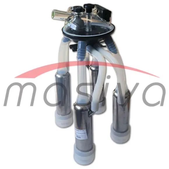 MUZNA JEDINICA ZA KRAVE, SABIRNIK 240 cc, INOX DRŽAČ, SILIK. SISNE GUME  MASIVA-2