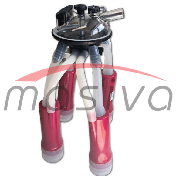 MUZNA JEDINICA ZA KRAVE, SABIRNIK 240 cc, PVC DRŽAČ, SILIK. SISNE GUME MASIVA-0