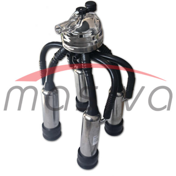 MUZNA JEDINICA ZA KRAVE, SABIRNIK 320 cc, INOX DRŽAČ, CRNE SISNE GUME MASIVA-0