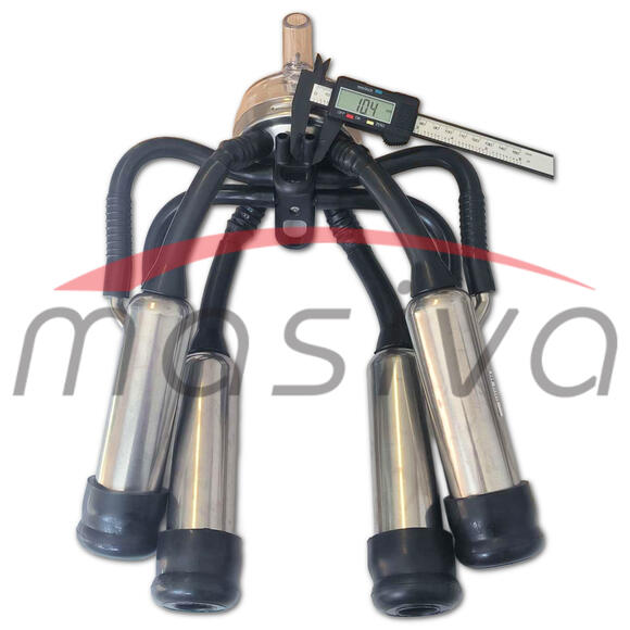 MUZNA JEDINICA ZA KRAVE, SABIRNIK 320 cc, INOX DRŽAČ, CRNE SISNE GUME MASIVA-5