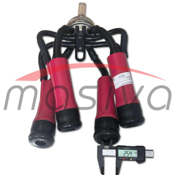 MUZNA JEDINICA ZA KRAVE, SABIRNIK 320 cc, PVC DRŽAČ, CRNE SISNE GUME MASIVA-5