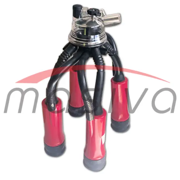 MUZNA JEDINICA ZA KRAVA, SABIRNIK 160 cc, PVC DRŽAČ, CRNE SISNE GUME MASIVA-0