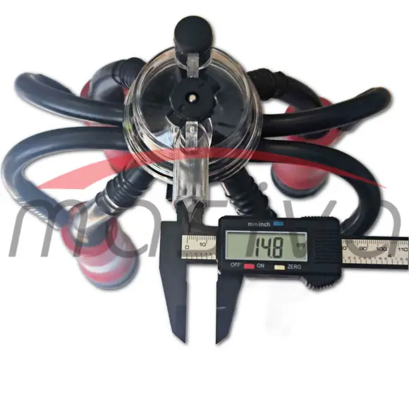 MUZNA JEDINICA ZA KRAVA, SABIRNIK 160 cc, PVC DRŽAČ, CRNE SISNE GUME MASIVA-3