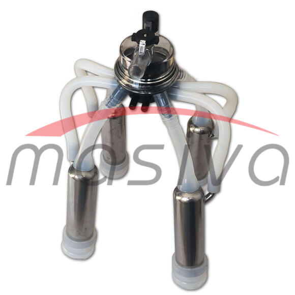 MUZNA JEDINICA ZA KRAVE, SABIRNIK 160 cc, INOX DRŽAČ, SILIK. SISNE GUME MASIVA-1