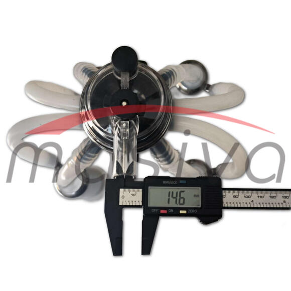 MUZNA JEDINICA ZA KRAVE, SABIRNIK 160 cc, INOX DRŽAČ, SILIK. SISNE GUME MASIVA-5