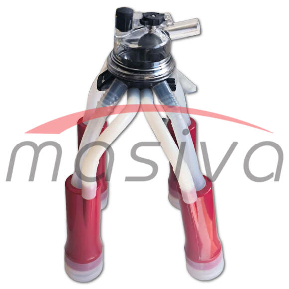 MUZNA JEDINICA ZA KRAVE, SABIRNIK 160 cc, PVC DRŽAČ, SILIK. SISNE GUME, MASIVA-1