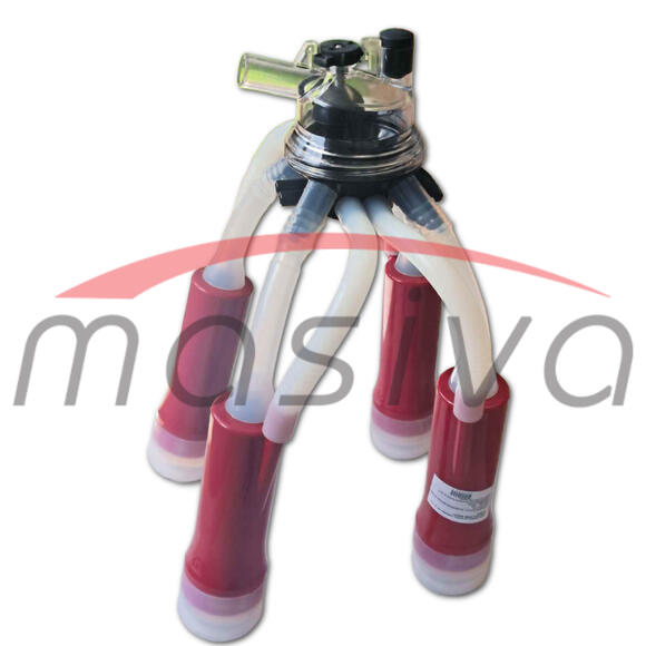 MUZNA JEDINICA ZA KRAVE, SABIRNIK 160 cc, PVC DRŽAČ, SILIK. SISNE GUME, MASIVA-2